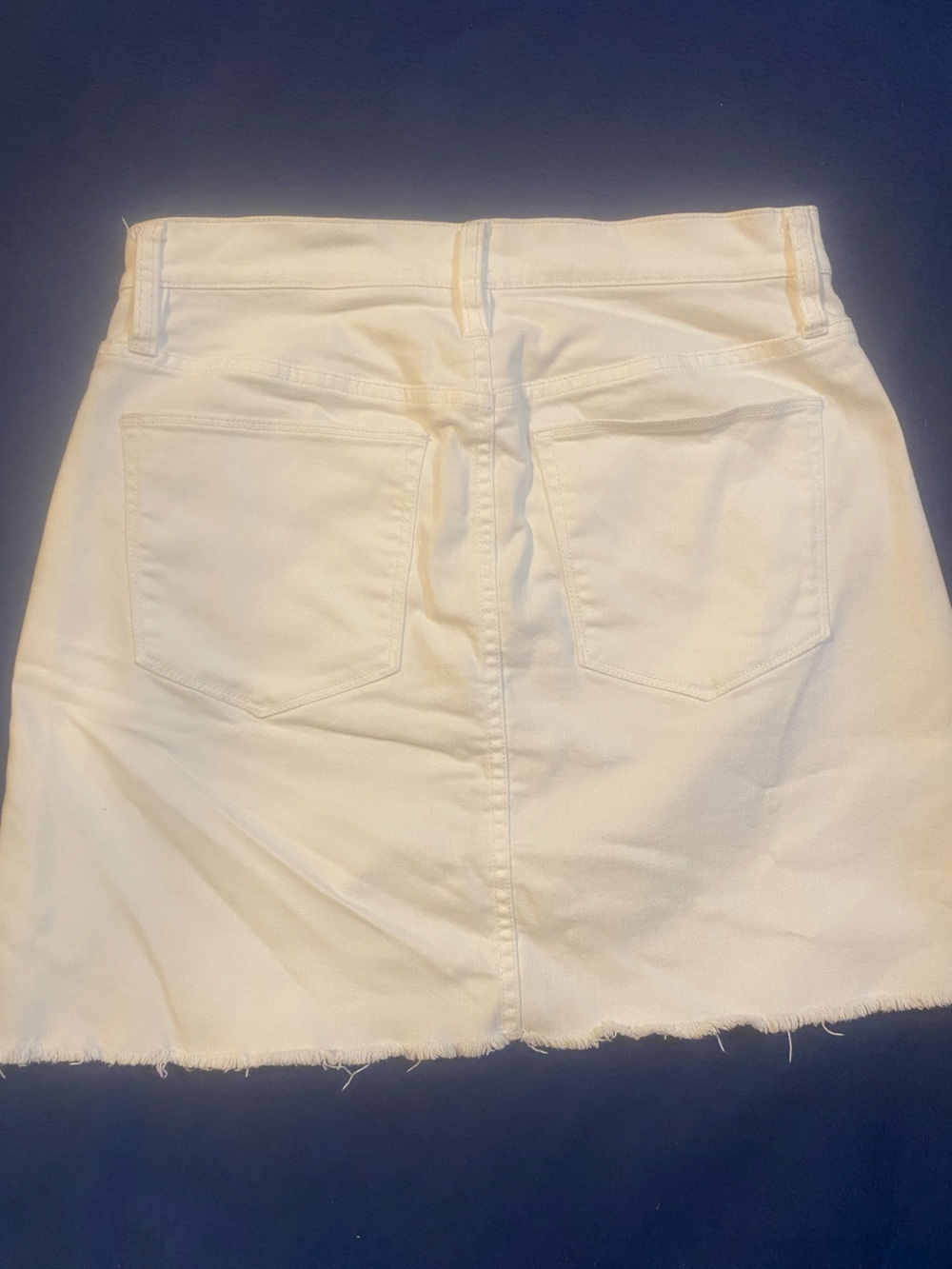 J. Crew White Denim Mini Skirt with Raw Hem - Picture 3 of 12